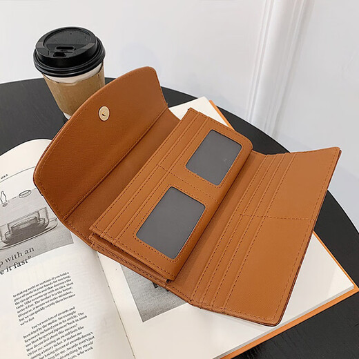 Yupinjia Retro Frauen Brieftasche Langes Modell, große Kapazität, Multi-Karten-Position, einfache und modische Kupplungskartenbeutel-Brieftaschen-Nischendesign, Frauenbrieftasche Long Model [Brown]