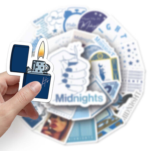 50 photos Taylor Swift Midnights Taylor Album Peripheral Stickers Computer and Mobile Stickers Waterproof Decoration [50 photos not repeated] Taylor midnight-695 4-5cm