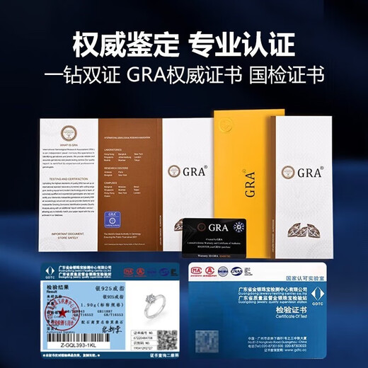 Central Fashion Fashion Chinese Gold Moissanite Ring Girl Birthday Anniversary Gift for Girlfriend and Wife Silver 925 One Carat Moissanite Diamond Ring