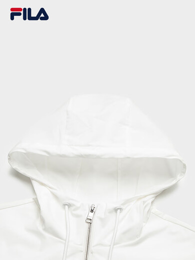 
FILA Women's woven jacket 2025 summer new fashion casual simple loose hooded top Yunbai-WT XS 155/76A/XS