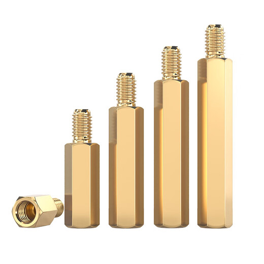 Fengji M2M2.5M3mm hexagonal copper column single-head copper stud chassis motherboard screw column isolation column circuit board binding post M3*5+3 20 pieces