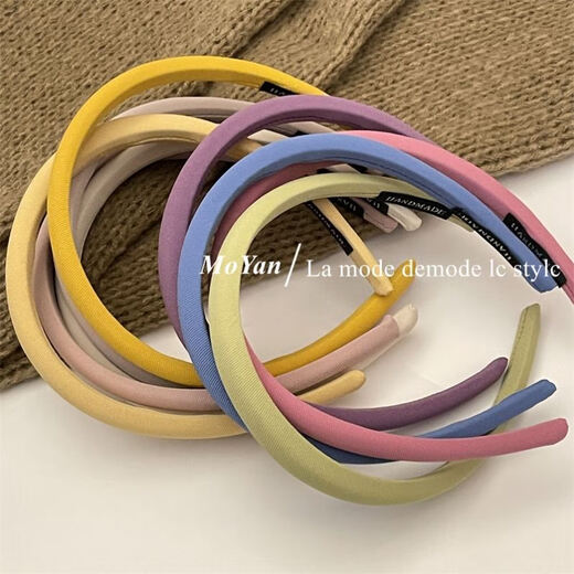 Candy Colored Headband Internet Celebrity 2024 Thin Hairband Women's Pressed Hair Washing Hairpin Hair Bundle Summer Headwear Hair Accessories Light Pink