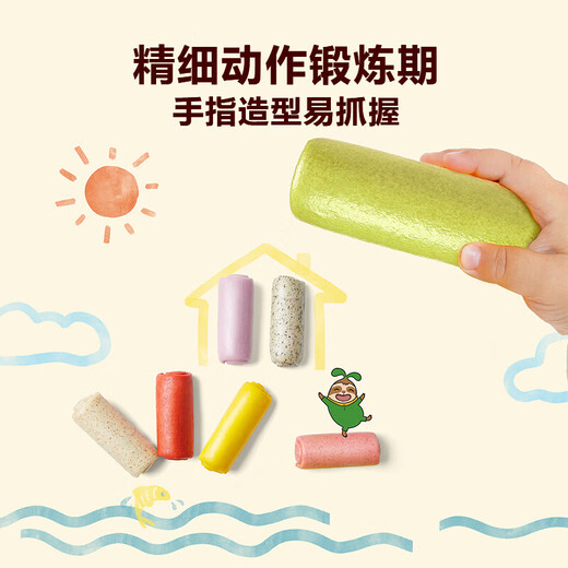 窝小芽 一周手指馒头儿童早餐无添加蔗糖享宝宝辅食谱126g*6