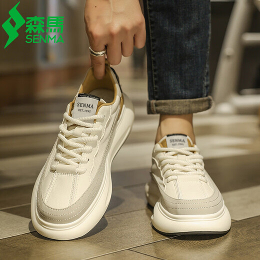SEMER BRACH MEN'S CHAPOS 2025 Été Nouveau cuir Sports Forrest Gump Chaussures Adolescents Niche Original Casual Shoes Men Rice Brown 6189 42