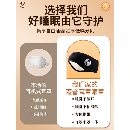 GCIS German quality soundproof earmuffs, special head-mounted sleep earplugs for sleeping, strong noise reduction artifact, anti-noise at night, new upgrade from Germany, black earmuffs + noise reduction ears