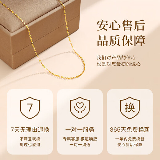 Zhenshangyin Chine Gold Collier en argent autorisé Collier de chaîne universelle féminine Pin Gold Colored Chain Chain Birthday Gift For Girlfriend