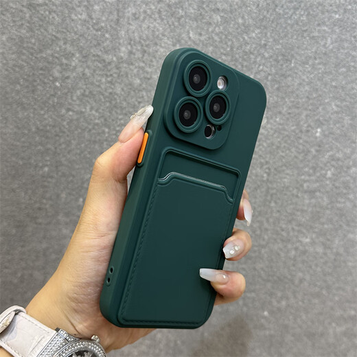 米弟 适用苹果14手机壳iphone13Promax卡包苹果16一体壳苹果15pro保护套11软壳12带卡包门禁卡可插卡槽 【午夜黑】升级体验-卡套一体 iPhone 13