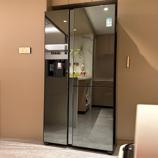 Hitachi (HITACHI) 569L three-door refrigerator originally imported large-capacity automatic ice bar flagship machine vacuum preservation electric door automatic ice making crystal mirror color R-SBS3200XC refresh subsidy
