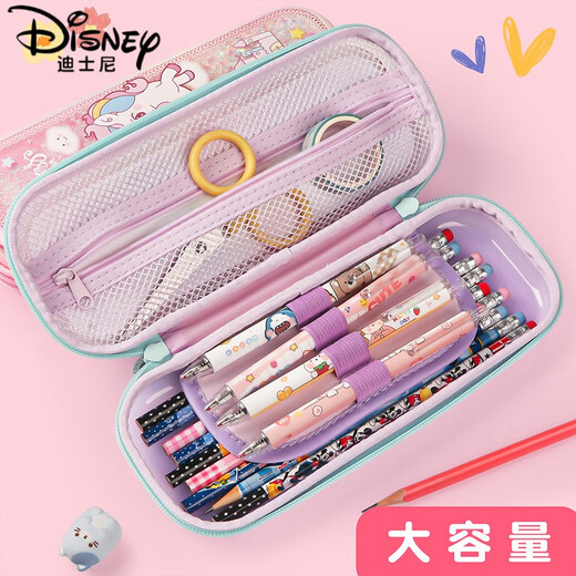 Escuela primaria Estudiantil Pencil Bag Girls Children Childa y Oiled Unicorn Mermaid Mermaid Lápiz Celebre de jardín de infantes Celebridades creativas de papelería Gran capacidad Cartoon Girl Ins Personalidad de tres capas puede tener 20 cm 3899-3a unicornio rosa
