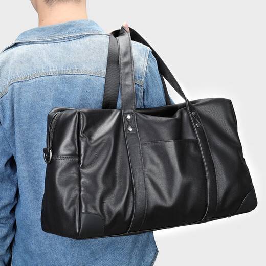 Walker Shop Brand Travel Bag Travel Bold de gran capacidad Top Capeta Vaceta de vaca Manso Mano de negocios Bolsa de equipaje Negro Negro 0L Regalo de regalo