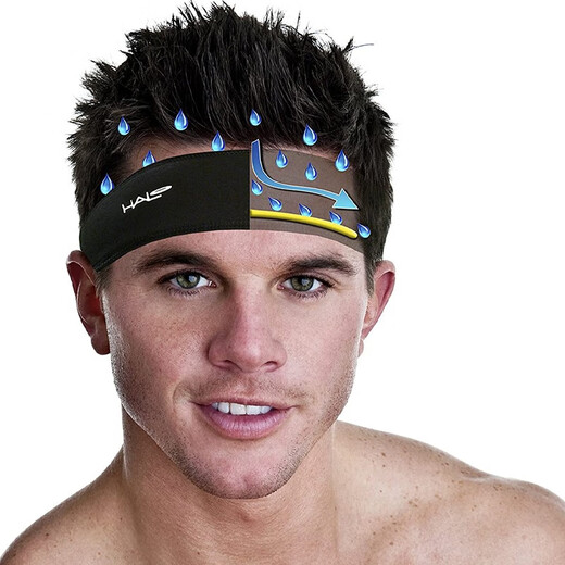 HALO HEADBAND American sweatband marathon men's and women's running and cycling hair bundle fitness sweat-absorbent sports wide headband ultra-wide model black-extra wide model