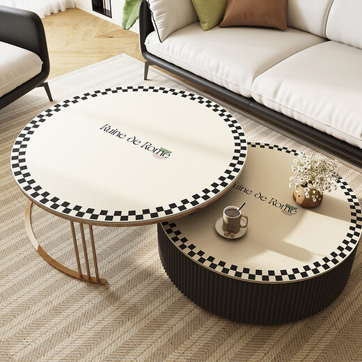 Lilang dining table mat, round small round table, round coffee table mat, no-wash oil-proof and waterproof tablecloth, anti-scalding anti-slip mat, dining table mat, Goni sheepskin pattern anti-fouling table mat, diameter 150cm