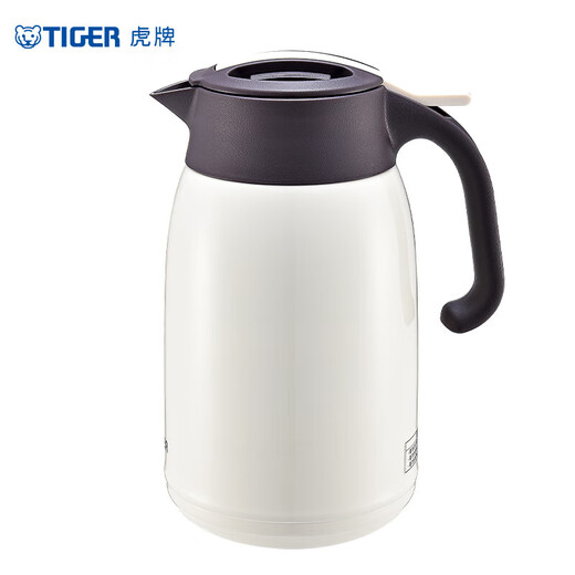 TIGER Stainless Steel Portable Thermos Vacuum Insulated Kettle PWM-A16C-CA Pearl White 1.6L