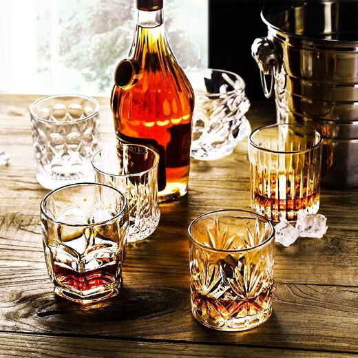 Runhuanian Whiskey Glass Crystal Glass European Spirit Glass Thickened Beer Glass Water Glass Bar Foreign Wine Glass Wine Set Classic No. 3 300ml