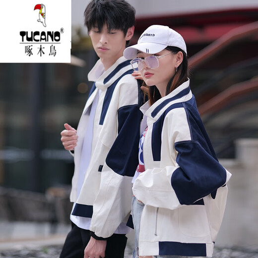 
Woodpecker (TUCANO) Spring and Autumn Couple Clothing Spring and Autumn 2025 New Fashion Internet Celebrity Different Autumn and Winter Couple Jacket L7170 White Thick Men's XXL185 Single-piece Jacket Price