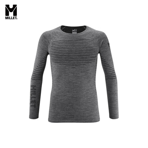 MiLLET wool ski quick drying clothes for men Drynamic seamless warm and sweat-resistant underwear MIV9917 7085-Charcoal Ash-bottom (MIV9926) M(S optional)