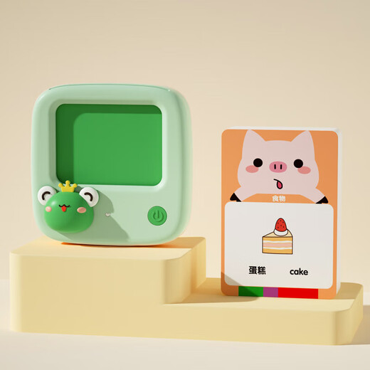 Geekpapa para el aprendizaje de niños Alfabetización de educación temprana Máquina de educación temprana China Pinyin Poetry Poetry Story Card Lector de iluminación Juguetes Pink Pig Máquina de educación temprana (Versión estándar Tarjeta de inglés)