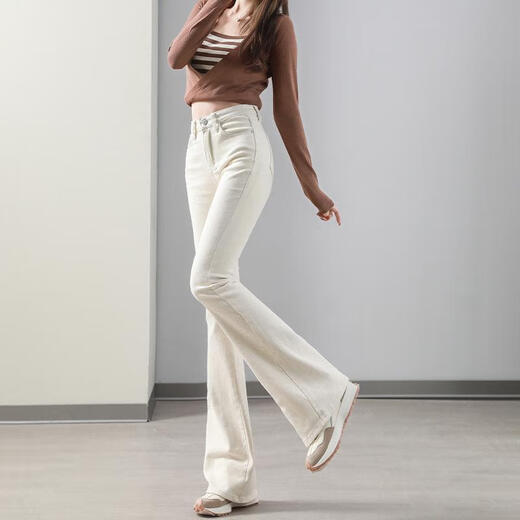 
Ran Yilan's same style of Delobin's slightly spicy and slightly cough-bottom trousers for women's flared trousers off-white slightly flared jeans for women in spring and autumn 2023 9898-Black plus. Fleece collection is preferred for shipping 7 26 Recommended 80-90Jin [Jin equals 0.5 kg]
