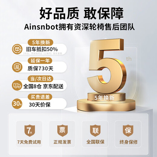 Ainsnbot electric wheelchair car 602 intelligent remote control fully automatic elderly lightweight foldable traveling for elderly people