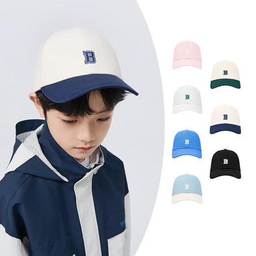 Balabala children's baseball cap boys and girls sun visor outdoor campus sports hat comfortable, fashionable and casual blue tone 00388 recommended head circumference 54-56cm, 7-10 years old