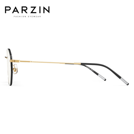 帕森（PARZIN）可配度数近视眼镜架 时尚金属多边形镜框显脸小 15738