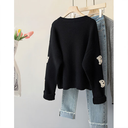 
Sichuan Shed Single Breast Knitted Sweater 2025 Autumn New Women's Fashion Simple Short Loose Top