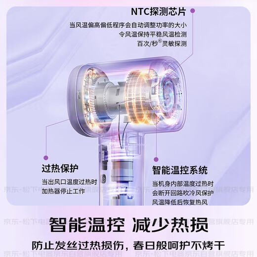 Panasonic National Subsidy Air Hair Comb Negative Ion Hair Dryer Barrel High Speed Household Low Noise Quick Drying Hair Care No Damage Send Girls Gift EH-WNE6M