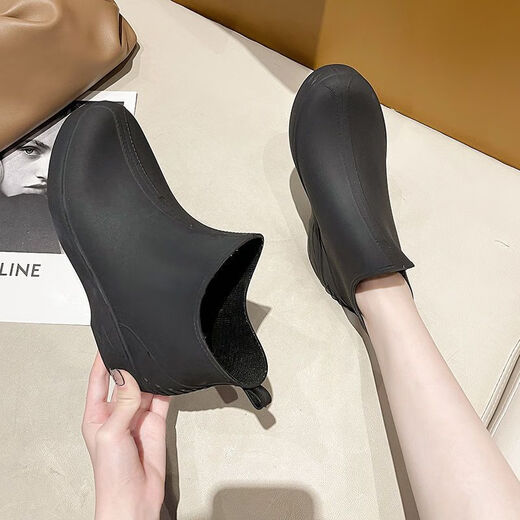 Sakura orange rain boots women's fashionable rain boots women's short tube warm rain boots water boots low top water boots non-slip car wash groceries thick sole 556 fruit green (single shoes standard) 41