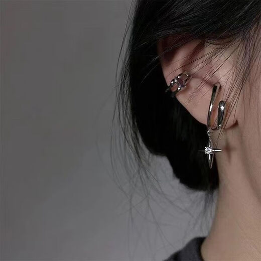 Dai Yan's exquisite versatile personality sexy ear bone clip without pierced ears for women high-end niche cool simple high-end cool style earrings main picture ear clip ten pack