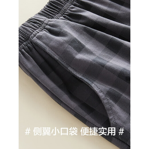 浪莎2025新款睡衣男短袖裤夏季夏天薄款学生纯棉男士家居服套装 16763 (建议 110-115斤) L