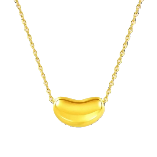 Fat Donglai's same style Acacia 18K gold necklace gold women's 999 gold 18K gold clavicle chain Gold Acacia pendant + 18K gold necklace 0.53g