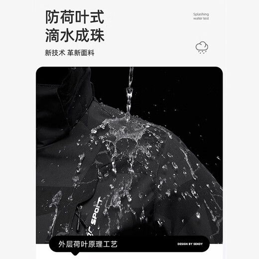 Baocai Sheep Dad Jacket Men's Spring and Autumn Three-in-One Charge Top Middle-aged and Elderly Jacket Outdoor Thickened Grandpa Winter Clothes