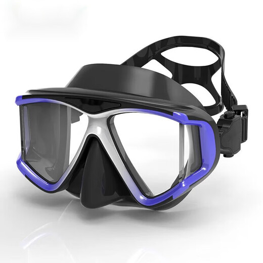 Shi Qian Swimming Goggles Protection de nez Plongers Poux de plongée Lunets pour le visage de plongée Anti-Fog Couvrer la protection de nez de plongée profonde Équipement de verres de natation intégrés M831 Bleu ciel (adolescents et modèles pour enfants)