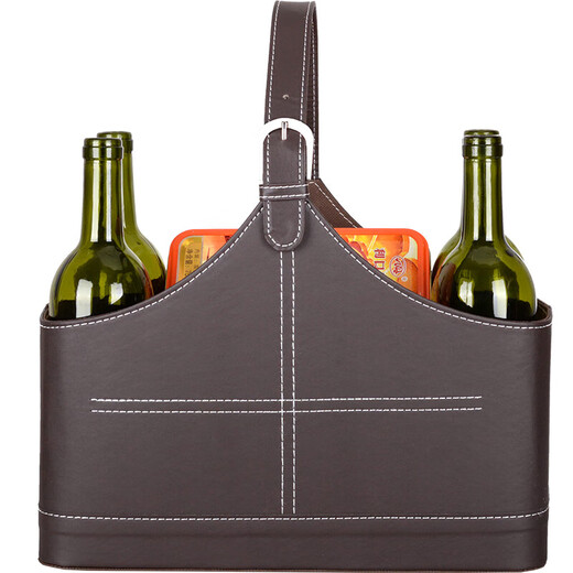 Huixiang Storage Basket Leather Gift Basket Portable Basket Fruit Red Wine Gift Basket Gym Personal Training Special Large Tool Basket Black 0113 Medium Size