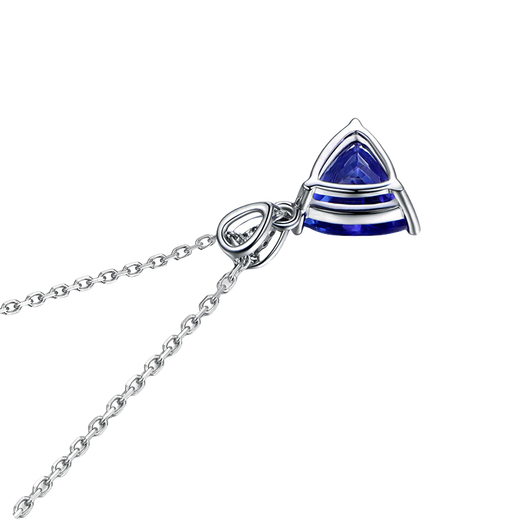 COASZE Tanzanite Necklace 18K Gold Diamond Tanzanite Pendant Women's Tanzanite Necklace