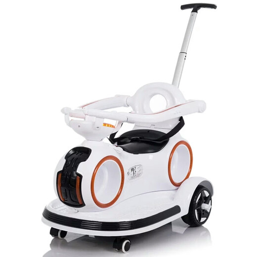 LETSFIND children's rocking stroller stroller baby electric four-wheeled child car with remote control baby toy car high-end pink swing + dinner plate + remote control + push handle dual drive