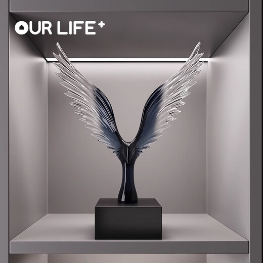 Olaijia creative light luxury high-end ornaments Dapeng spreads its wings art soft decoration modern simple living room office wine cabinet decoration YZ Dapeng spreads its wings ornaments 22*9*30cm