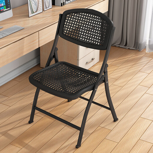Huakai Star Folding Chair Computer Chair Office Chair Hollow Breathable Conference Chair Back Chair Training Chair ZY21 Black
