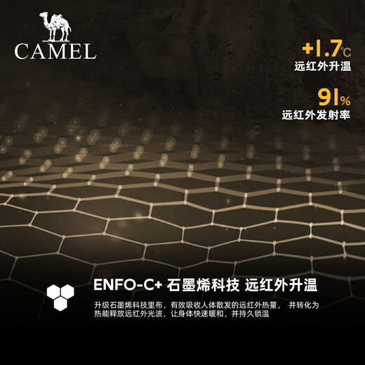 CAMEL [Little Sun-Graphene] Outdoor Down Jacket for Men and Women Thickened Warm Bread Jacket A33CAPN163