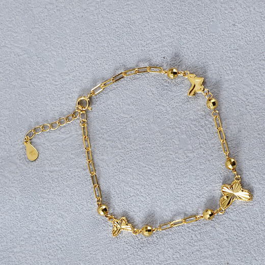 Cipu quality gold-plated silver bracelet jewelry three butterflies for girlfriend and wife for wedding love three butterflies bracelet bag