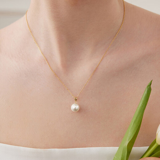 Tahitian 18K gold Edison pearl pendant 12-13mm high light freshwater pearl necklace for my wife