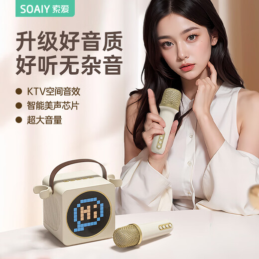 Sony Ericsson (soaiy) SK15 microphone microphone karaoke microphone audio all-in-one wireless Bluetooth speaker singing special artifact family ktv audio set children's microphone