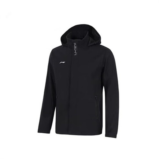 Li ning Sport Windbreaker Herren 2024 Frühling neuer lässiger, komfortabler klassischer vielseitiger Windbreaker Afdt753 Herren schwarz Afdt753-1 l