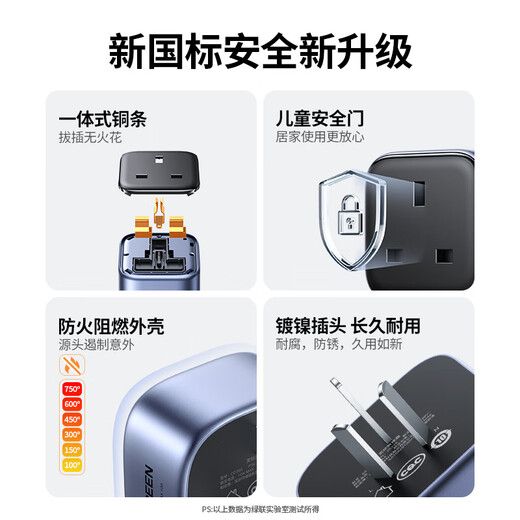 Greenlink Travel Socket Adapter Hong Kong Version Conversion Plug Suitable for Switch2 Charging/British Converter Plug/Power Socket/Plug Domestic and International Suitable for US, Australia, British and German Standards Suitable for Hong Kong Version Switch2 Converter Head to British Converter
