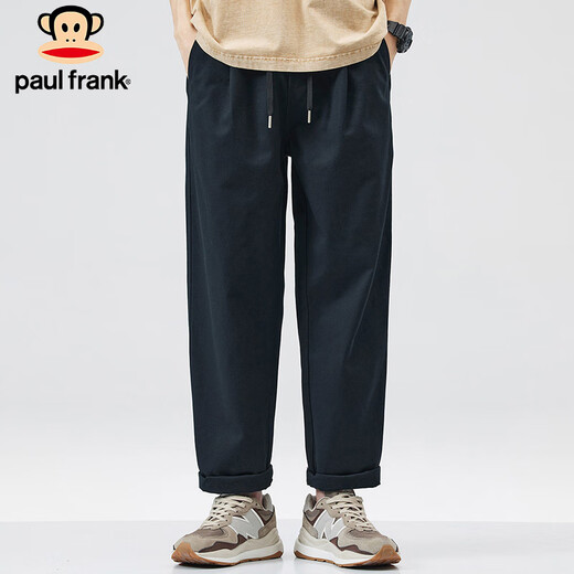 大嘴猴（paul frank）休闲裤男夏季美式裤子男士工装裤男裤宽松长裤 藏蓝色 XL