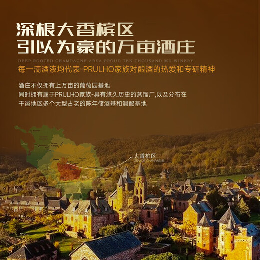 加兰帕斯法国洋酒40°烈酒XO白兰地桶藏十年微醺白兰地双支700mL*2