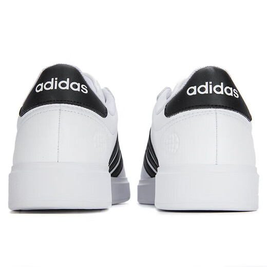 Adidas NEO men's shoes 2025 summer new three-stripe white shoes light casual shoes low top sports shoes student board GW9195 white/black 41 (255mm)