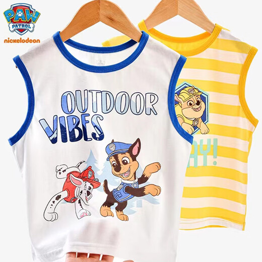
Wangwang team made great contributions to children's vest boy cartoon base shirt boy summer comfortable soft cotton baby small middle-aged children's sleeveless T-shirt Class A PA1349-Vest single piece package 100 size height 85-95cm 15-25Jin [Jin equals 0.5 kg]
