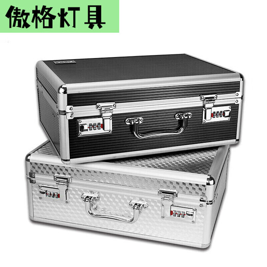 Diliang Hairdressing Tool Bag Hairdressing Scissor Storage Box Portable Hairstylist Aluminum Alloy Double Password Multi-function Black Black Leather Texture