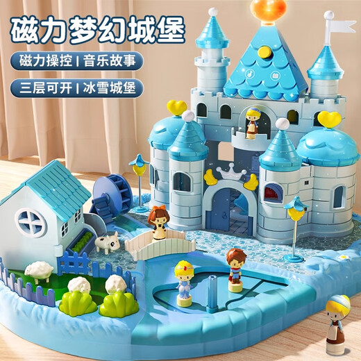 SNAEN (SNAEN) MAISON ENFANTS JOURS JOURS TOYS Girls Girls 3 à 6 ans Maison de contrôle magnétique jouant Gift d'anniversaire pour enfants du château de princesse
